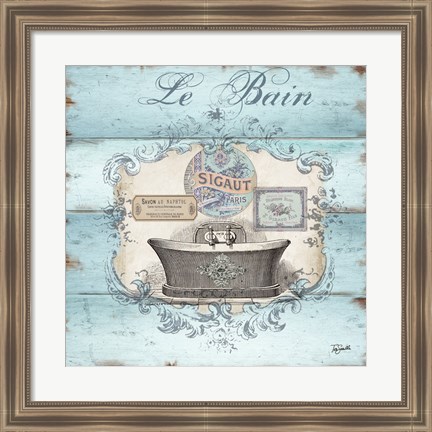 Framed Rustic French Bath II Print