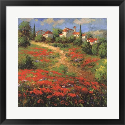 Framed Country Village II Print