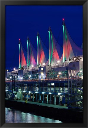 Framed Dawn, Canada Place, Vancouver, British Columbia, Canada Print