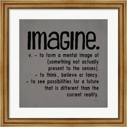 Framed Definitions-Imagine IV Print