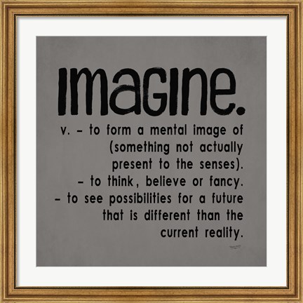 Framed Definitions-Imagine IV Print