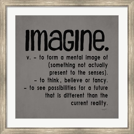 Framed Definitions-Imagine IV Print