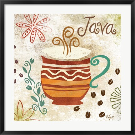 Framed Colorful Coffee II Print