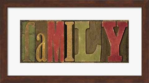 Framed Printers Block Sentiment Spice I - Family Print