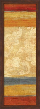 Framed Tapestry Stripe Panel I Print