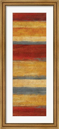 Framed Abstract Stripe Panels II Print