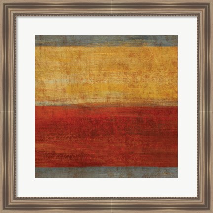 Framed Abstract Stripe Square II Print