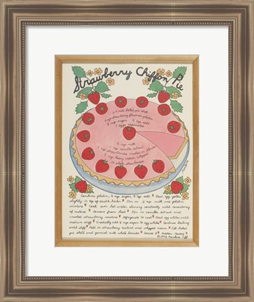 Framed Strawberry Chiffon Pie Print