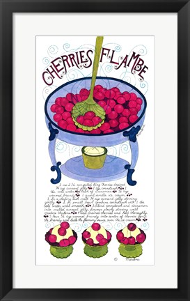 Framed Cherries Flambe Print