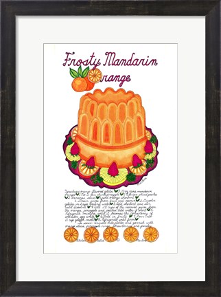 Framed Frosty Mandarin Orange Print