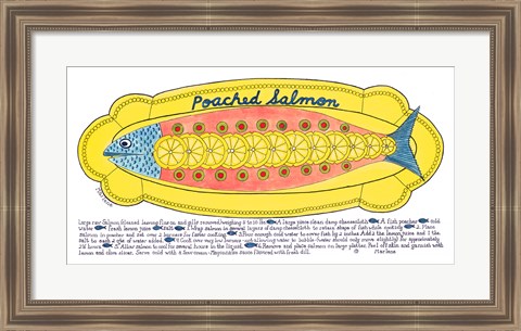 Framed Poached Salmon Print