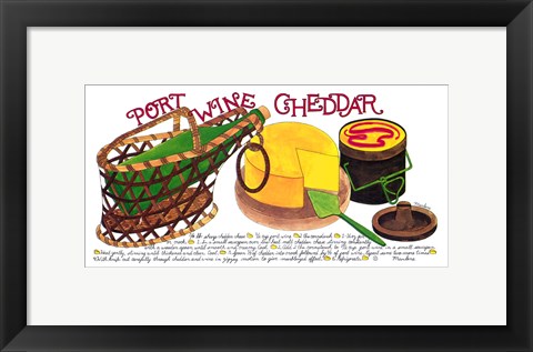 Framed Port Wine Cheddar Print