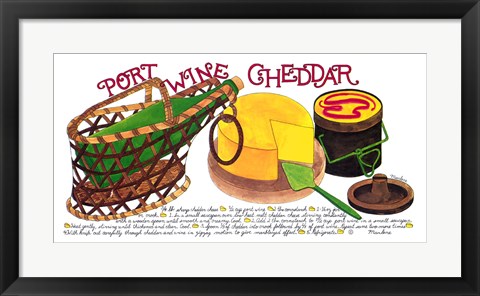 Framed Port Wine Cheddar Print