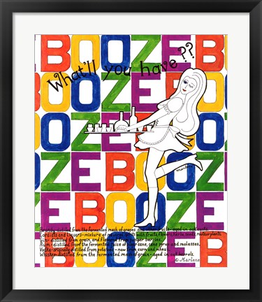 Framed Booze Print