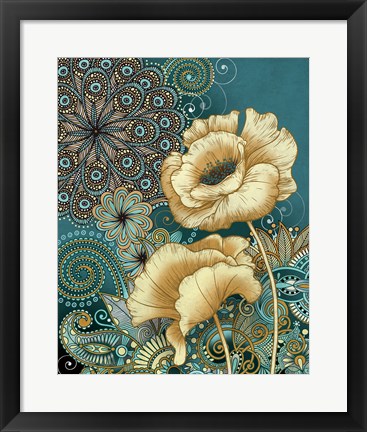 Framed Inspired Blooms II Print