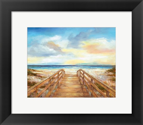 Framed Walk to the Beach Print