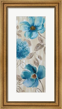 Framed Blue Garden I Print