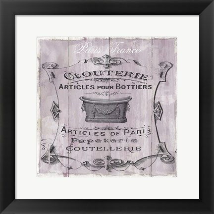 Framed French Bath Print