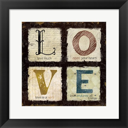 Framed Love Much Print