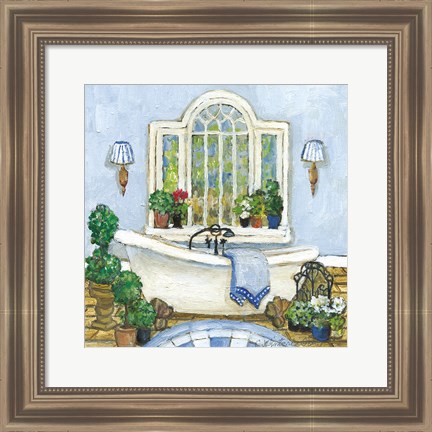 Framed Pampered Bath I Print