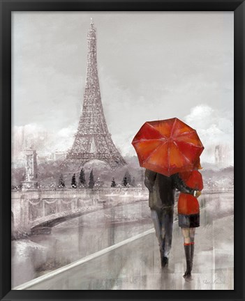 Framed Modern Couple in Paris Print