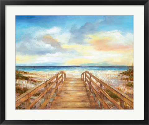 Framed Walk to the Beach Print