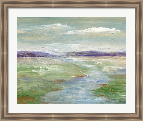 Framed Meadow Stream I Print