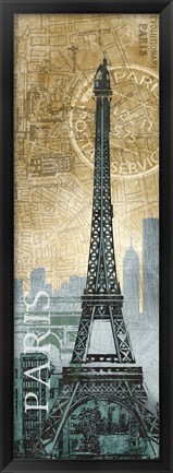 Framed Paris Map Print