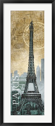 Framed Paris Map Print