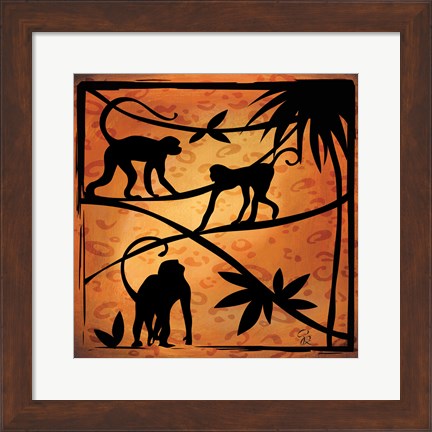 Framed Safari Silhouette II Print