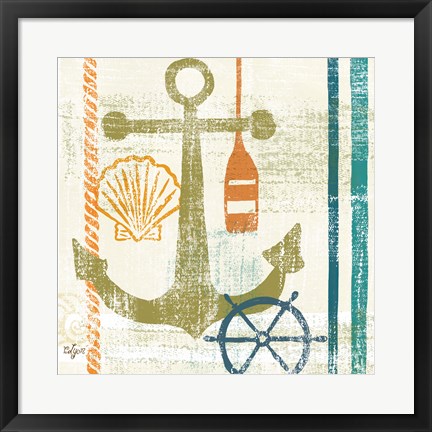 Framed Nautical Brights I Print