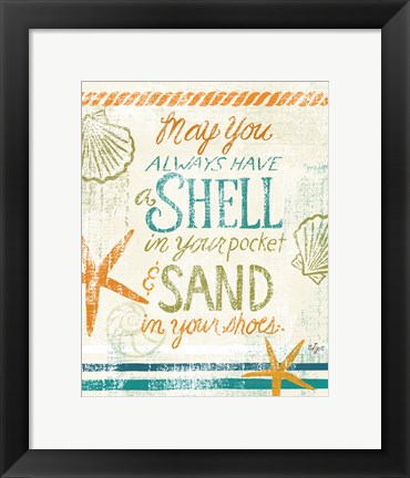 Framed Coastal Sentiment I Print