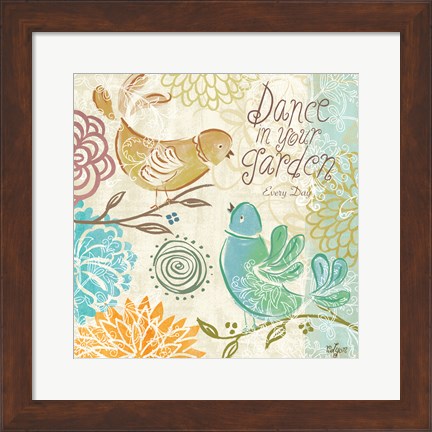 Framed Bird Chirp II Print