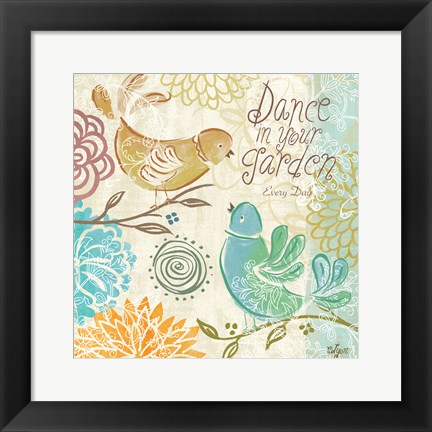 Framed Bird Chirp II Print