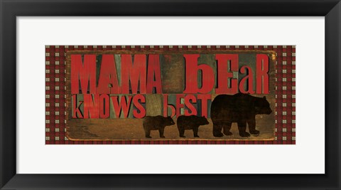 Framed Don&#39;t Feed Mama Bear I Print