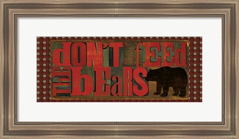 Framed Don&#39;t Feed Mama Bear II Print