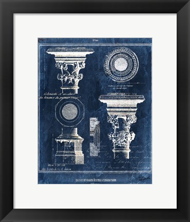 Framed Vintage Blueprints I Print