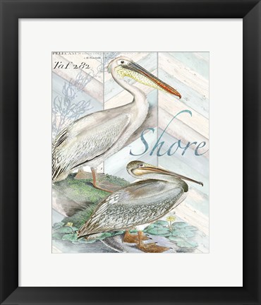 Framed Shore Birds I Print