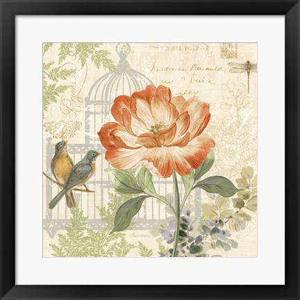 Framed Floral Nature Trail III Print