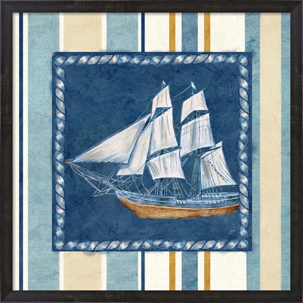 Framed Nautical Stripe II Print
