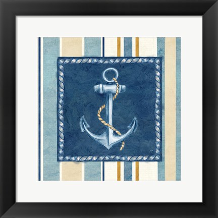 Framed Nautical Stripe III Print