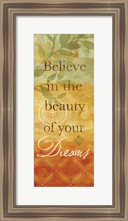 Framed Sentiment Spice Panel I (dreams) Print