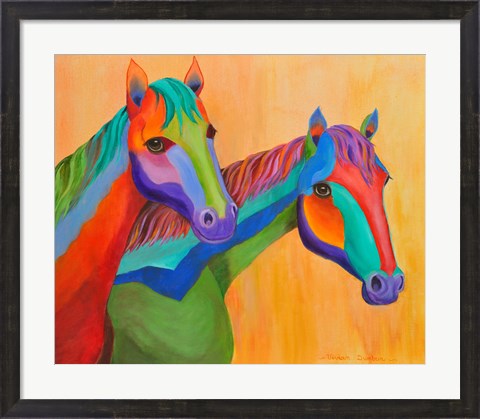 Framed Horses of Color Print