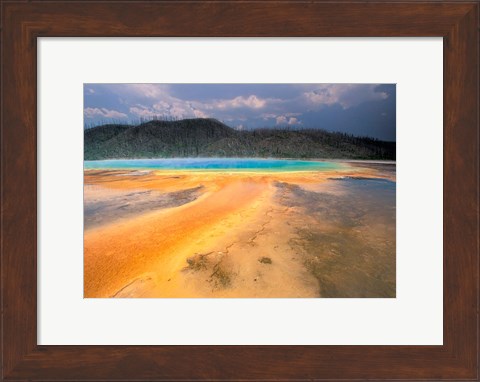 Framed Grand Prismatic Geyser, Yellowstone National Park, Wyoming Print