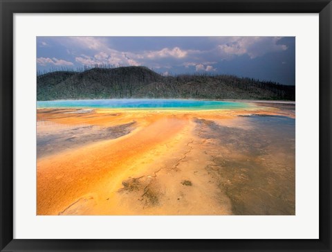 Framed Grand Prismatic Geyser, Yellowstone National Park, Wyoming Print