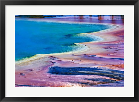 Framed Pattern in Bacterial Mat, Midway Geyser Basin, Yellowstone National Park, Wyoming Print