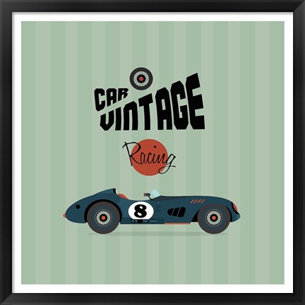 Framed Vintage Racing 1 Print