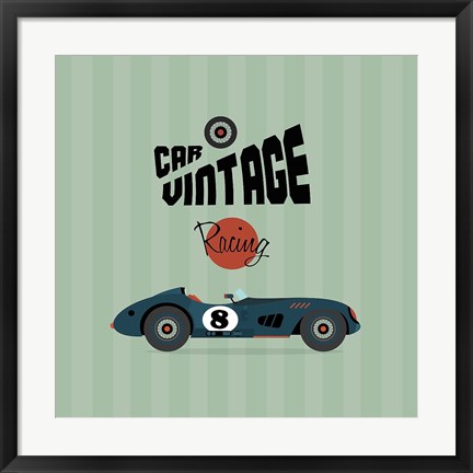 Framed Vintage Racing 1 Print