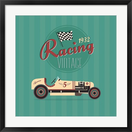 Framed Vintage Racing 2 Print