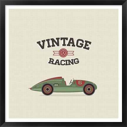 Framed Vintage Racing 3 Print